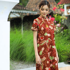 Batik Tulis Cheongsam Relax Dress - S