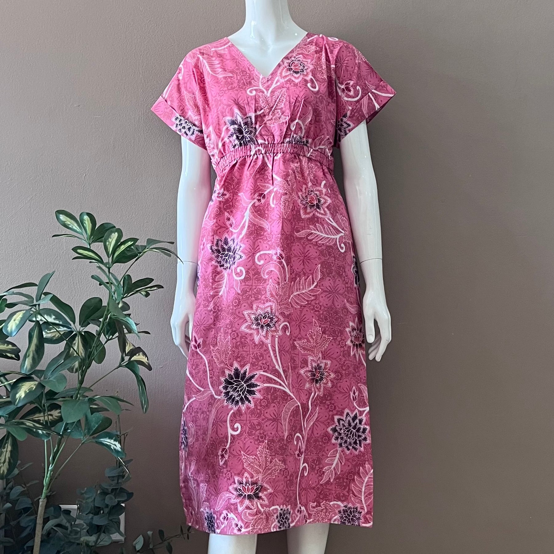 Spring Empire Batik Dress - S