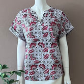 V Neck Short Sleeve Top - XL