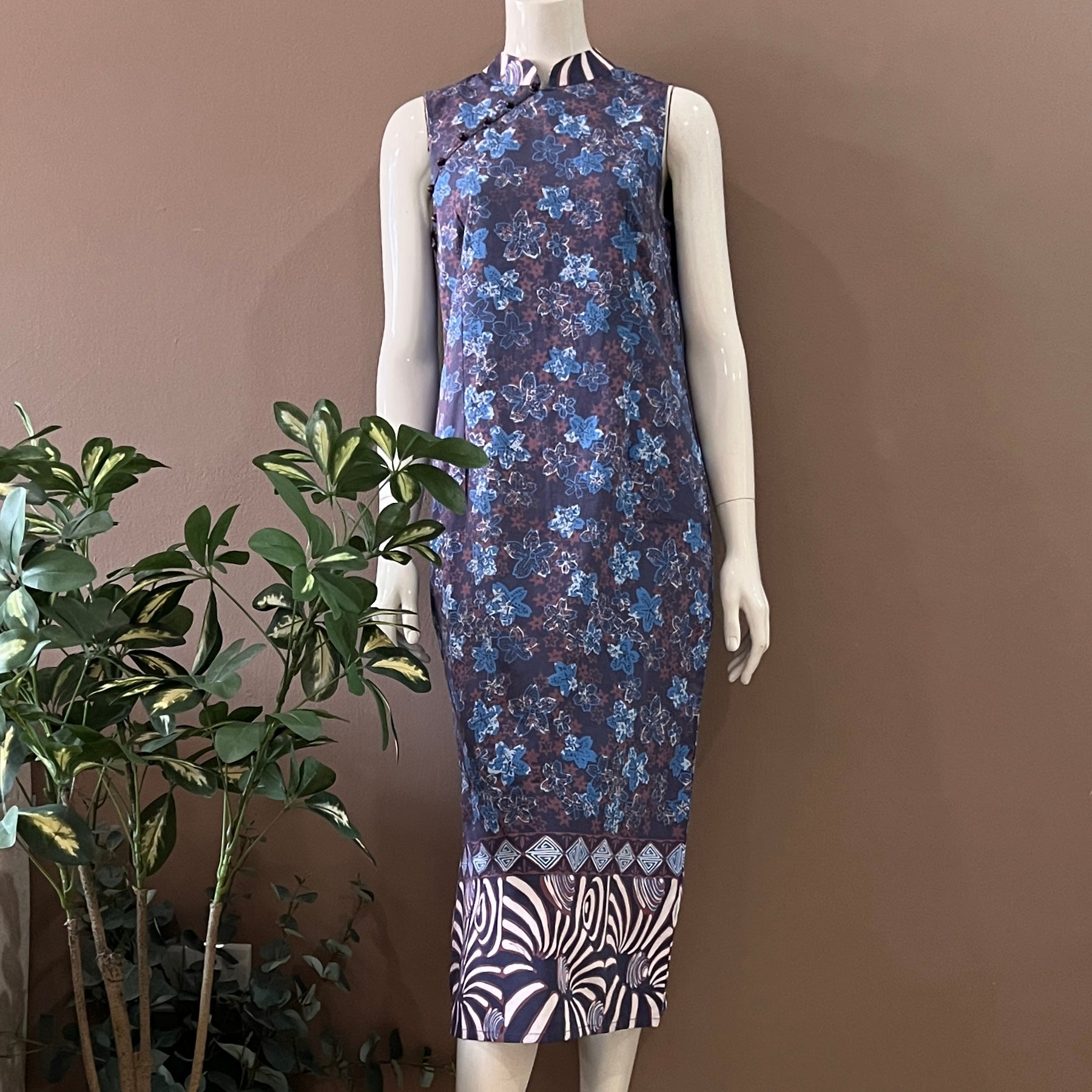 Classic Cheongsam Maxi Dress - XS