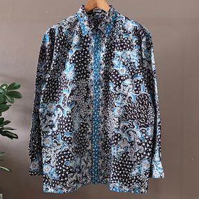 Premium Batik Tulis Select Men's Long Sleeve Shirt - XXL