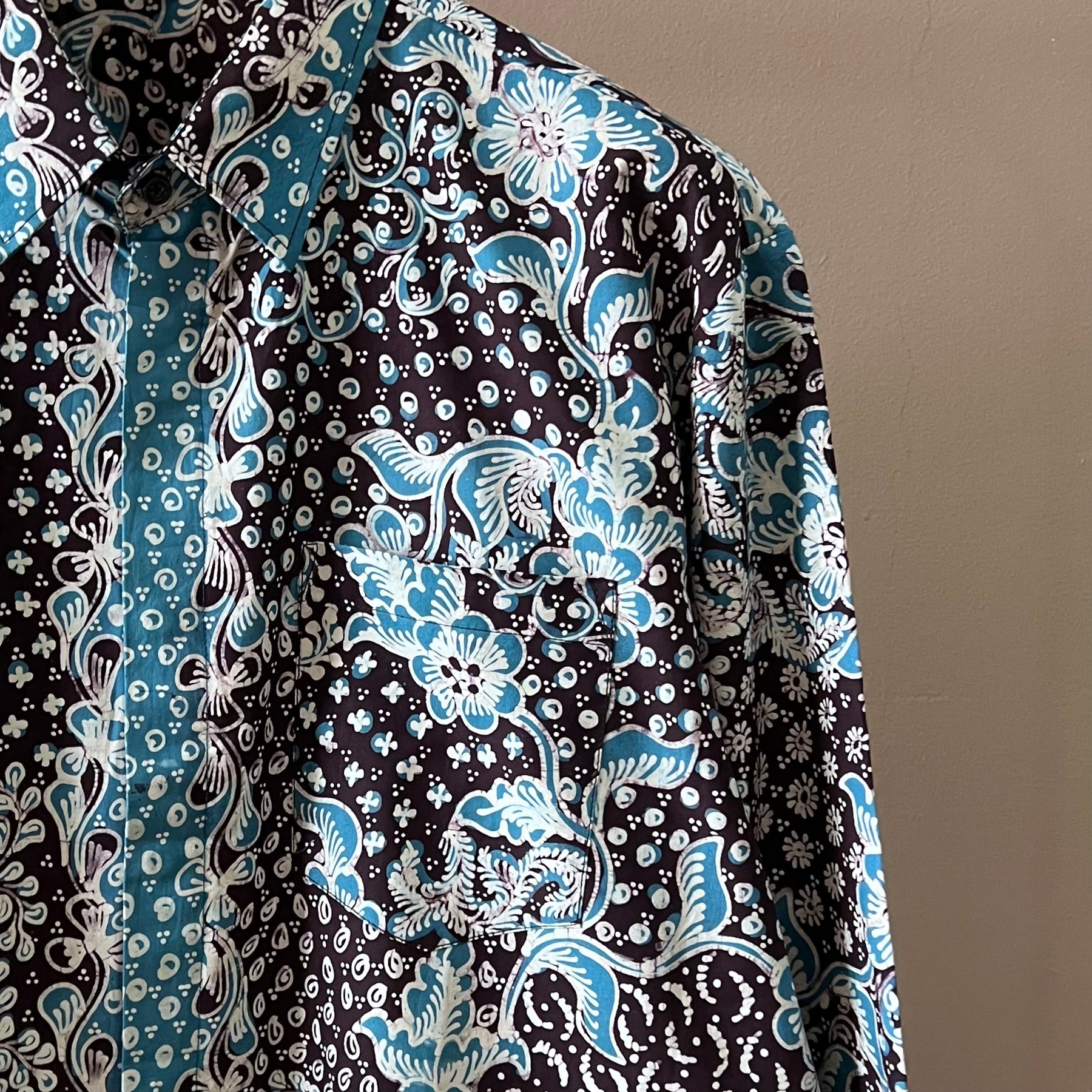 Premium Batik Tulis Select Men's Long Sleeve Shirt - XXL