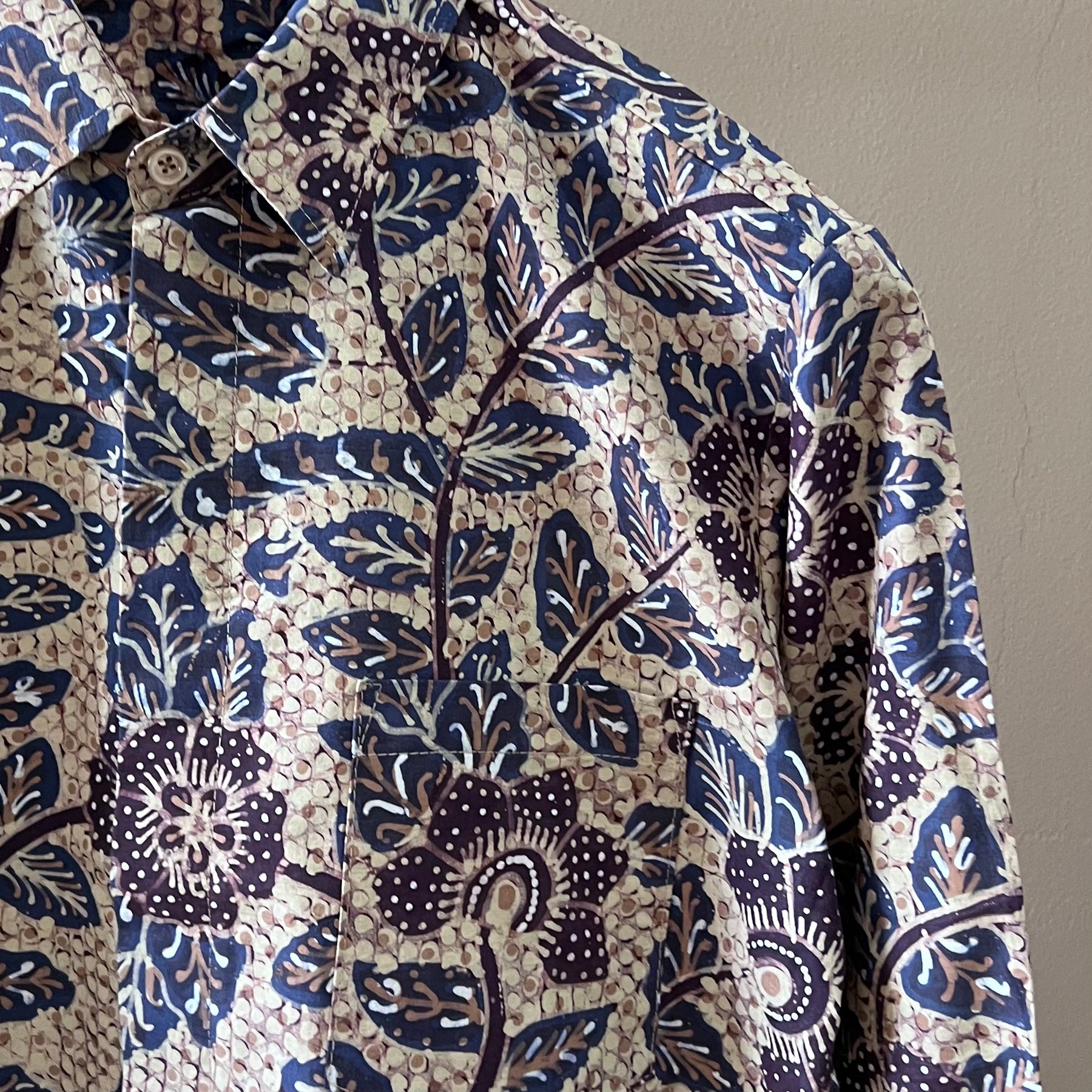 Batik Tulis Men's Select Long Sleeve Shirt - S