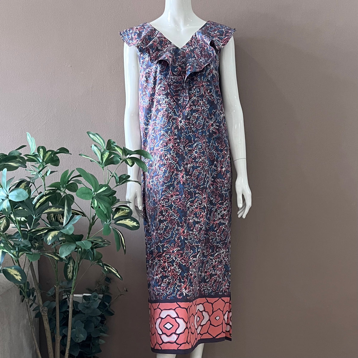 Summer Beach Maxi Batik Dress - M