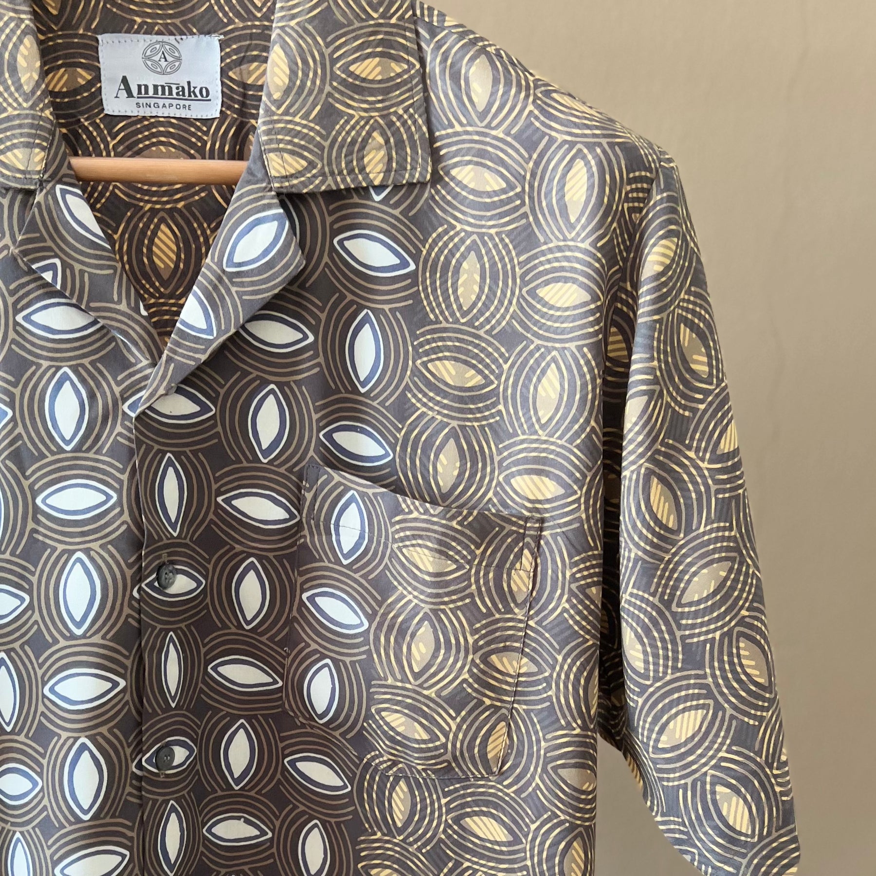 Batik Men's Camp Shirt - XXL