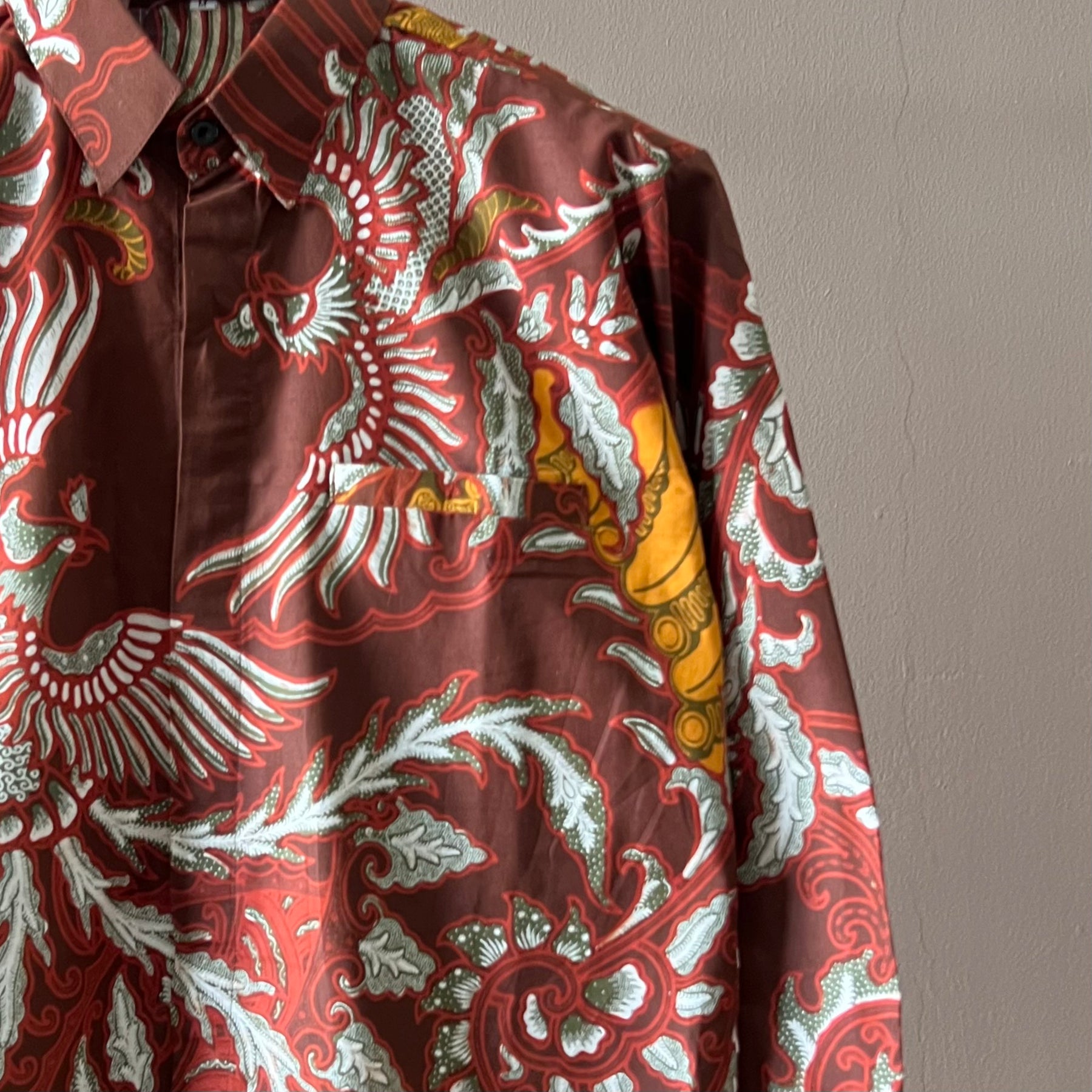 Regular Batik Men's Long Sleeve Shirt - M