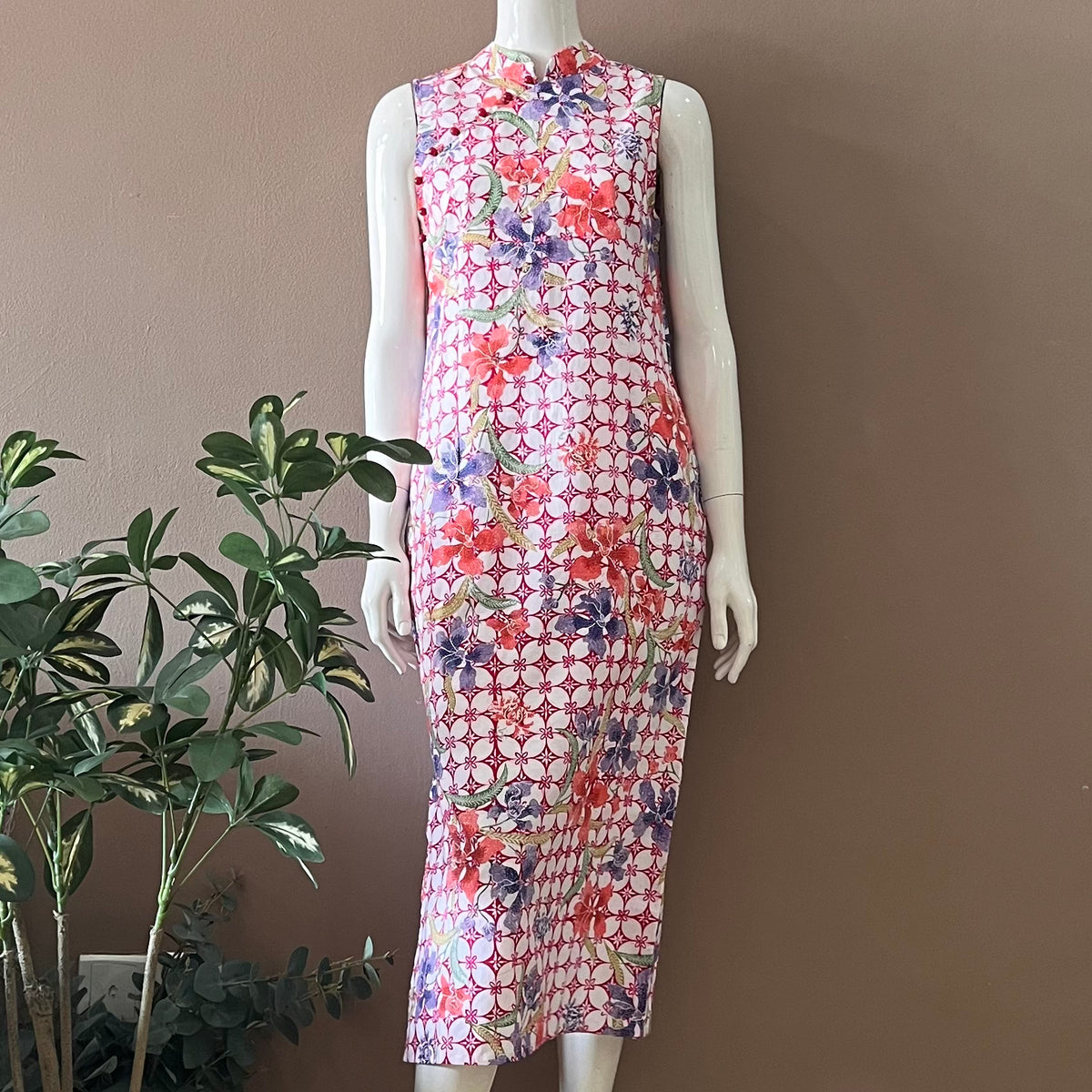 Lunar Cheongsam Maxi Dress - XS